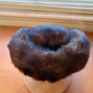 Luxurious Brown Fur Hat, 100% Natural Mink